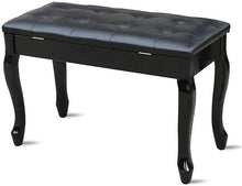 Load image into Gallery viewer, Deluxe Piano Keyboard Bench Curved Legs, Polished with Music Compartment-(6737486086338)