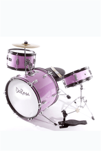 Charger l'image dans la galerie, De Rosa USA 3-piece kids junior drum set with purple birch wood shells and cymbal