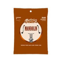 Charger l'image dans la galerie, Martin M400 Mandolin Strings 80/20 bronze standard gauge pack for clear strong tone