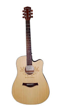 Load image into Gallery viewer, Glen Burton USA Deluxe Cutaway Dreadnought Acoustic Guitar Satin Natural with spruce top and rosewood fingerboard
