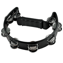 Charger l'image dans la galerie, TAMB Half-Moon Plastic Tambourine with 16 double-row stainless steel jingles and cushioned grip
