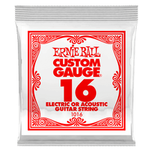 Charger l'image dans la galerie, ERNIE BALL .016 PLAIN STEEL ELECTRIC OR ACOUSTIC GUITAR STRINGS-(6752755089602)
